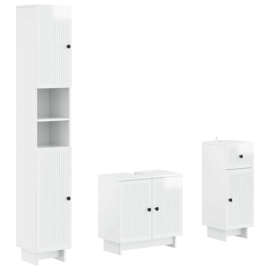 Set di armadietti da bagno in 3 pezzi EDE Legno ingegnerizzato 3417823