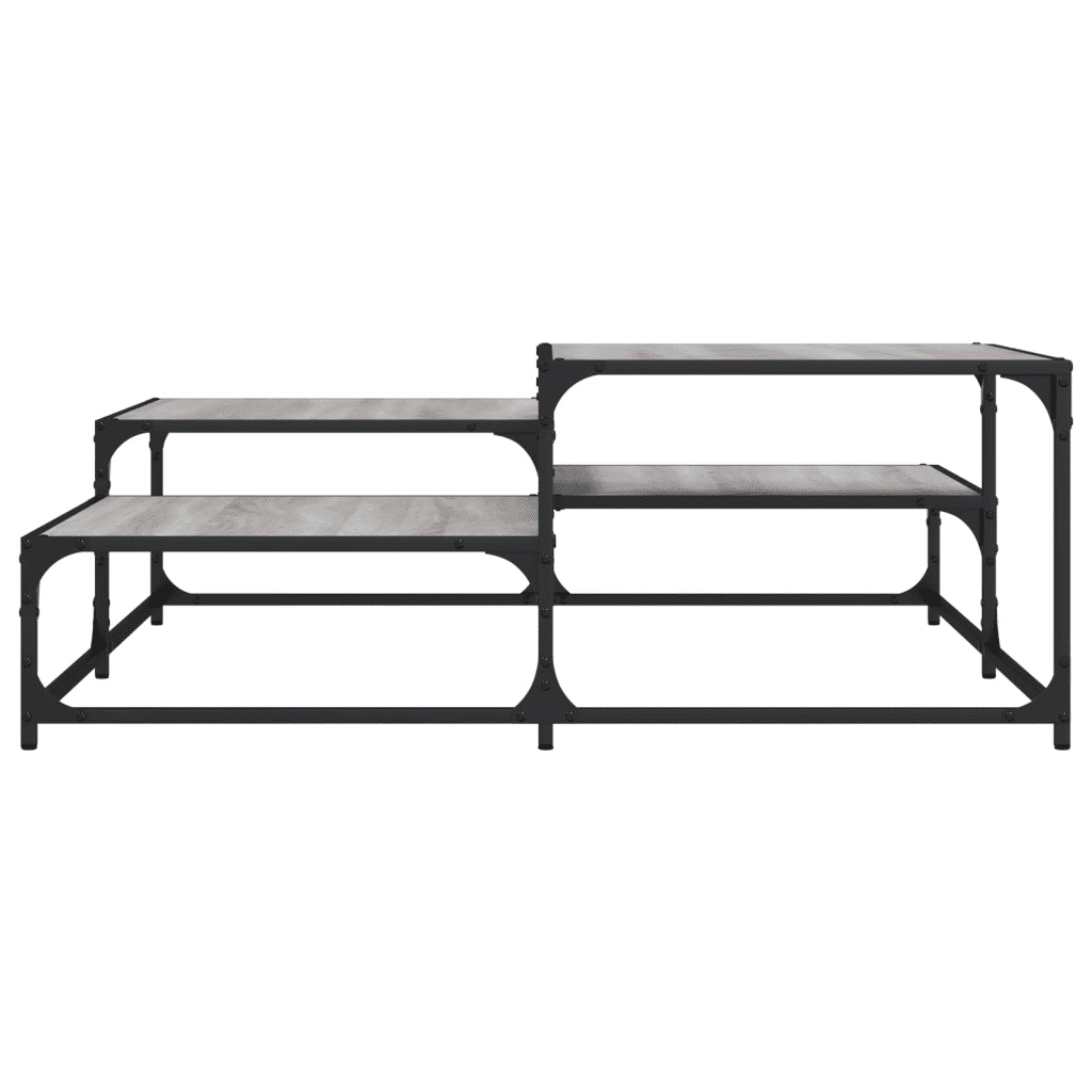 Tavolino Salotto Grigio Sonoma 107x107x40 cm Legno Multistrato 837755