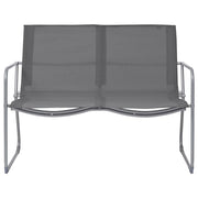 Set Divano da Giardino 4 pz-Sofa da Giardino-Divanetto da esterno in Tessuto e Acciaio Grigio