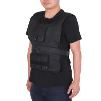 Gilet Zavorrato da 20 kg regolabile, in Tessuto Oxford e Acciaio, 36x52 cm, Nero