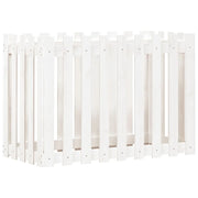 Fioriera rialzata per piante fiori terrazza giardino design del giardino con recinzione 100 x 50 x 70 cm pino bianco massiccio 02_0039793