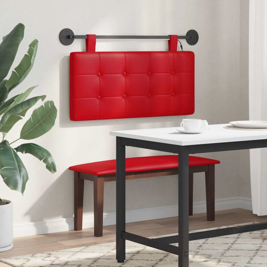Testiera | Testata sospesa Con luce LED Rosso Similpelle