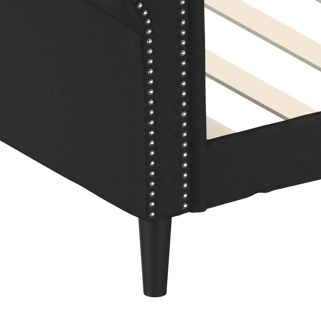 Letto da Giorno Nero 80x200 cm in Similpelle 354222