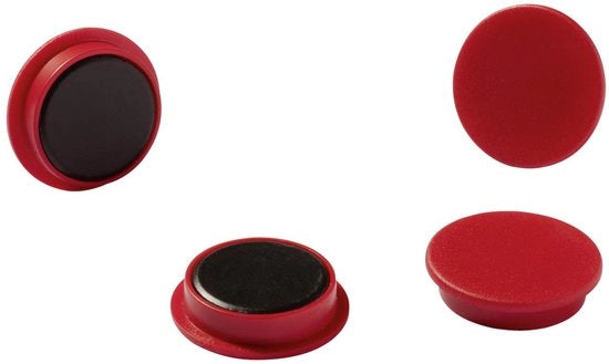 Magnetici permanenti, 37 mm, 1000 pezzi, rosso, 2 pezzi, 470403