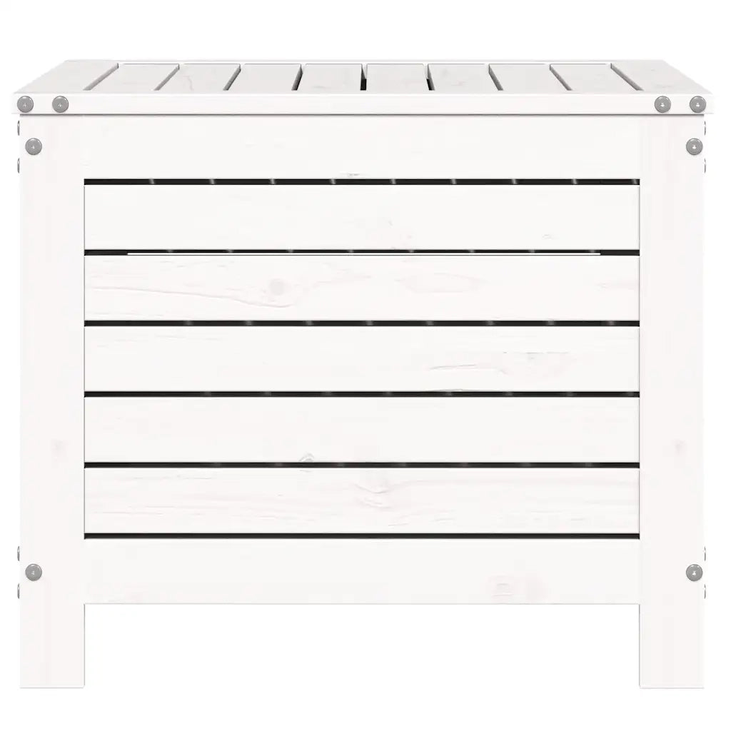 Sedia da giardino-Poggiapiedi Giardino Bianco 62x63,5x53,5 cm Legno Massello Pino