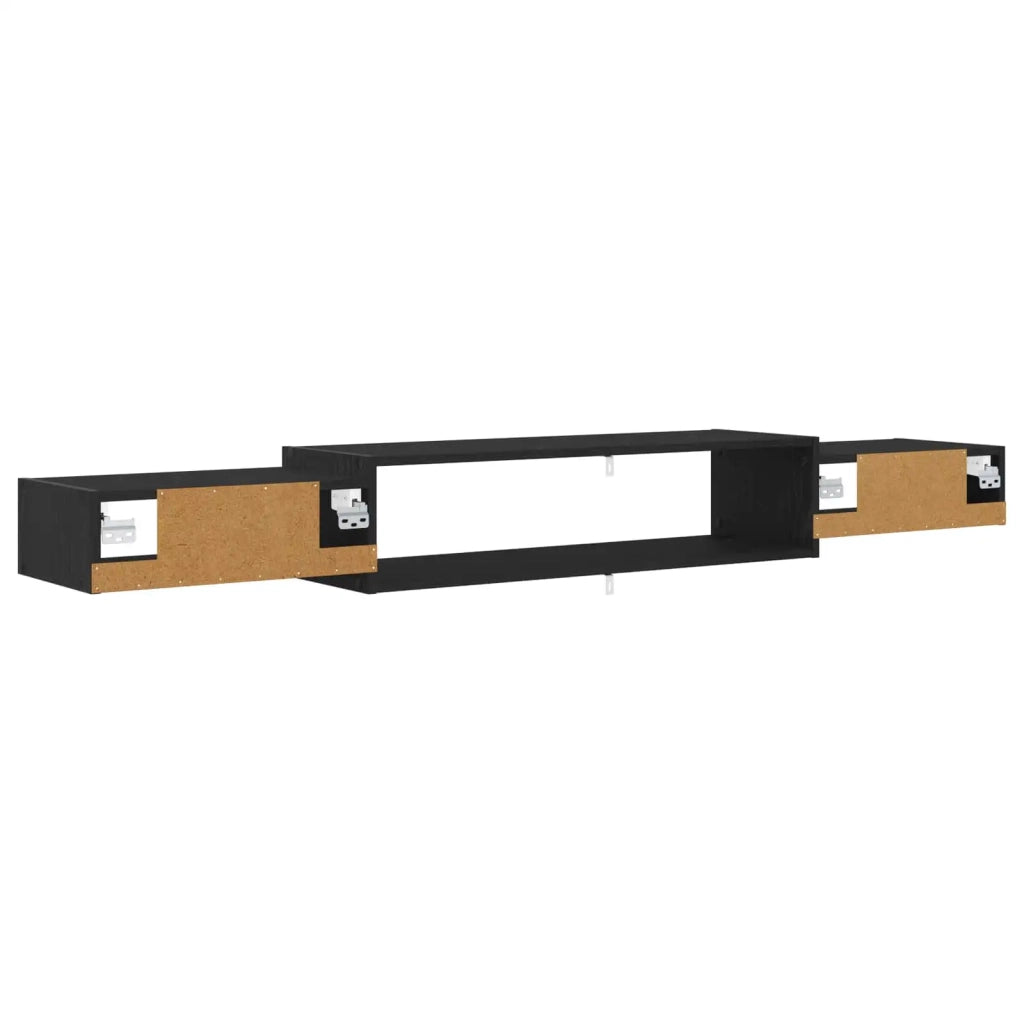 Mobile TV da Parete A parete Rovere Nero 180 x 28 x 21 cm 8006006