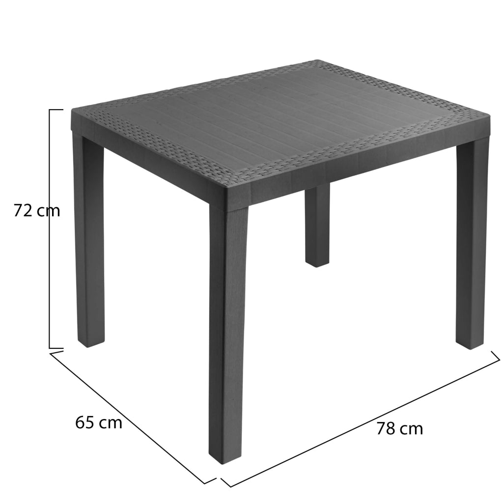 Cobbtown, Tavolo da Esterno 4 Posti Made in Italy, 78x65x72h cm Nero Antracite
