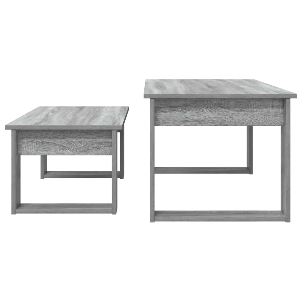 Set di Tavolini da Caffè 2 pcs Grigio Sonoma Legno multistrato 8000137