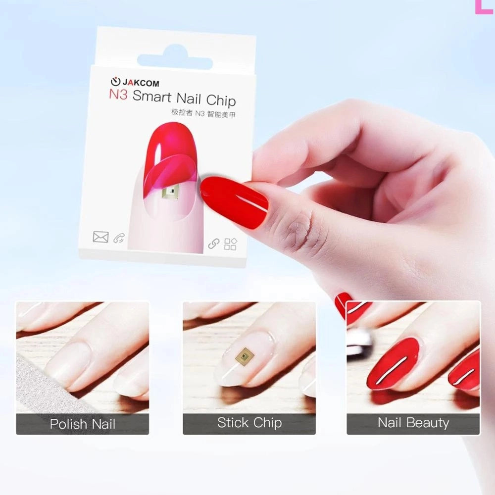 Trade Shop - Smart Nail Nfc Chip Intelligente Sotto Lo Smalto Collegamento Rapido Smartphone -