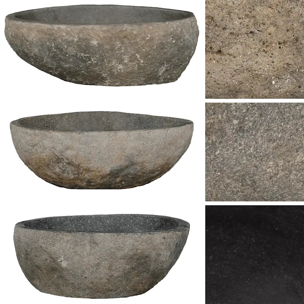 Lavandino-Lavello in Pietra di Fiume Ovale (29-38)x(24-31) cm