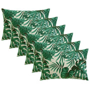 Federa 6 pcs HEERLEN Motivo a Foglie 50 x 70 cm Poliestere 911406
