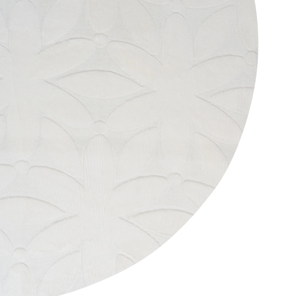 Tappeto in lana forma rettangolare, tuftato a mano 160 x 230 cm bianco sporco design elegante