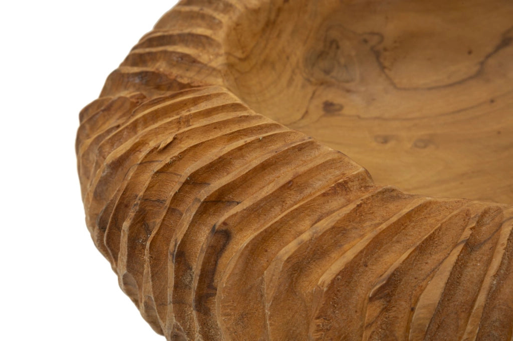 Svuotatasche Garit Ø32x11 cm in Teak Riciclato