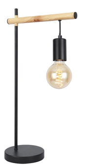 Lampada da tavolo Candellux IZZY 1xE27 nera legno