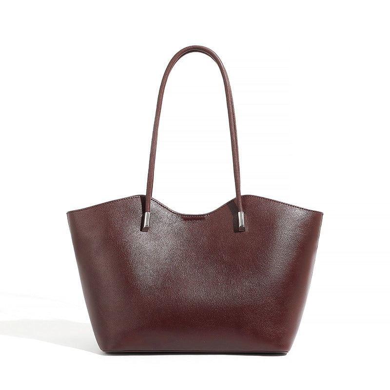 Borsa a tracolla da donna in vera pelle, colore rosso