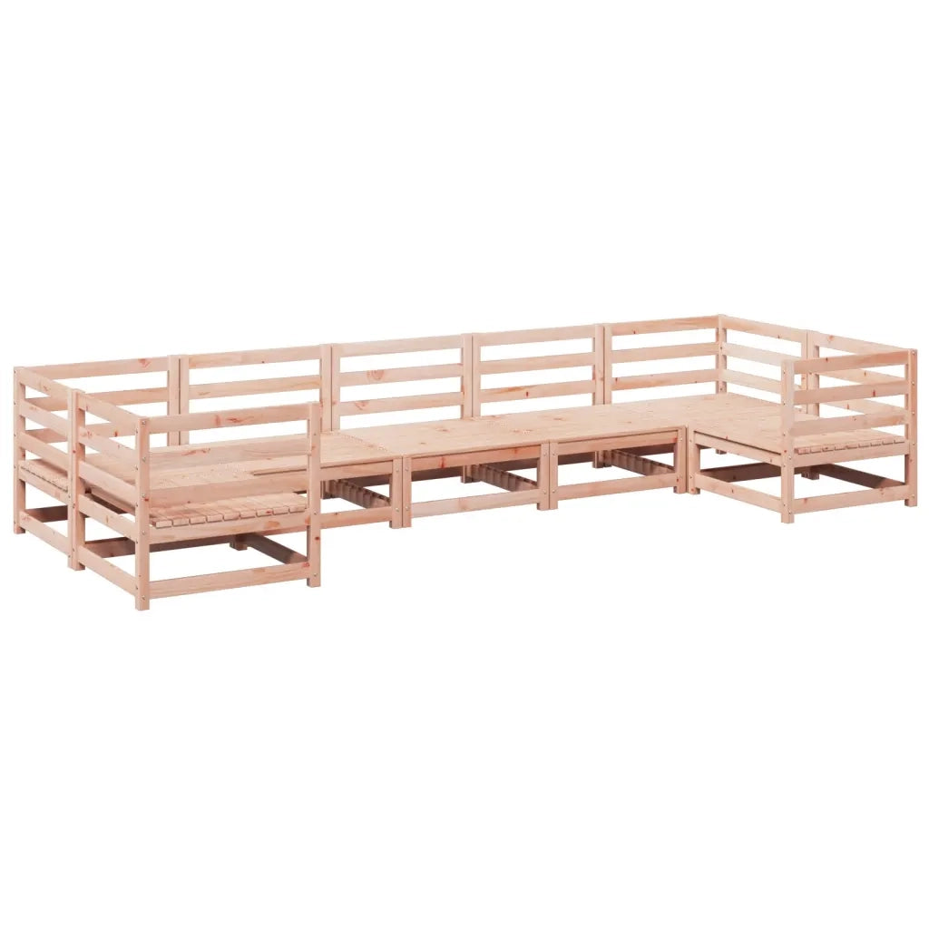 Set Divani da Giardino 7 pz in Legno Massello Abete Douglas 3299616