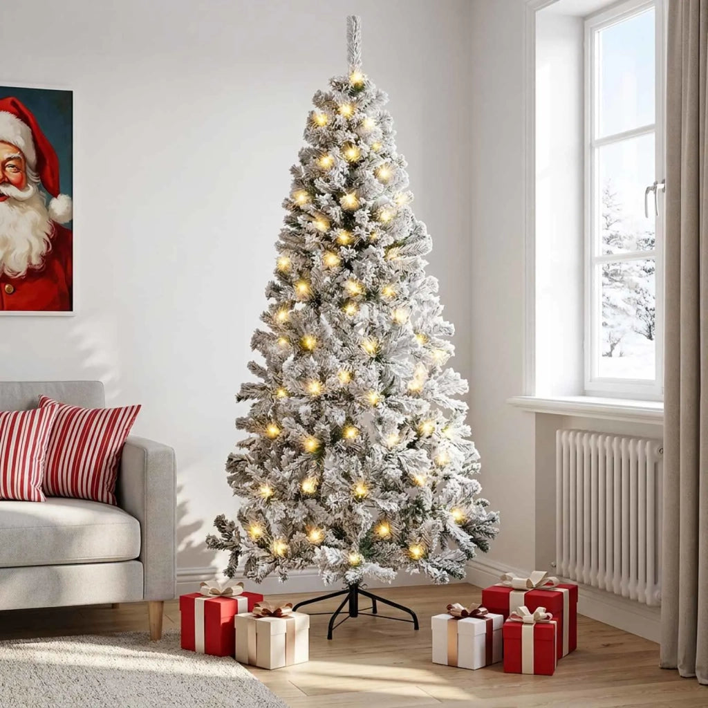 Albero di Natale Artificiale con Rami Pieghevoli 240 cm 300 LED 3460879