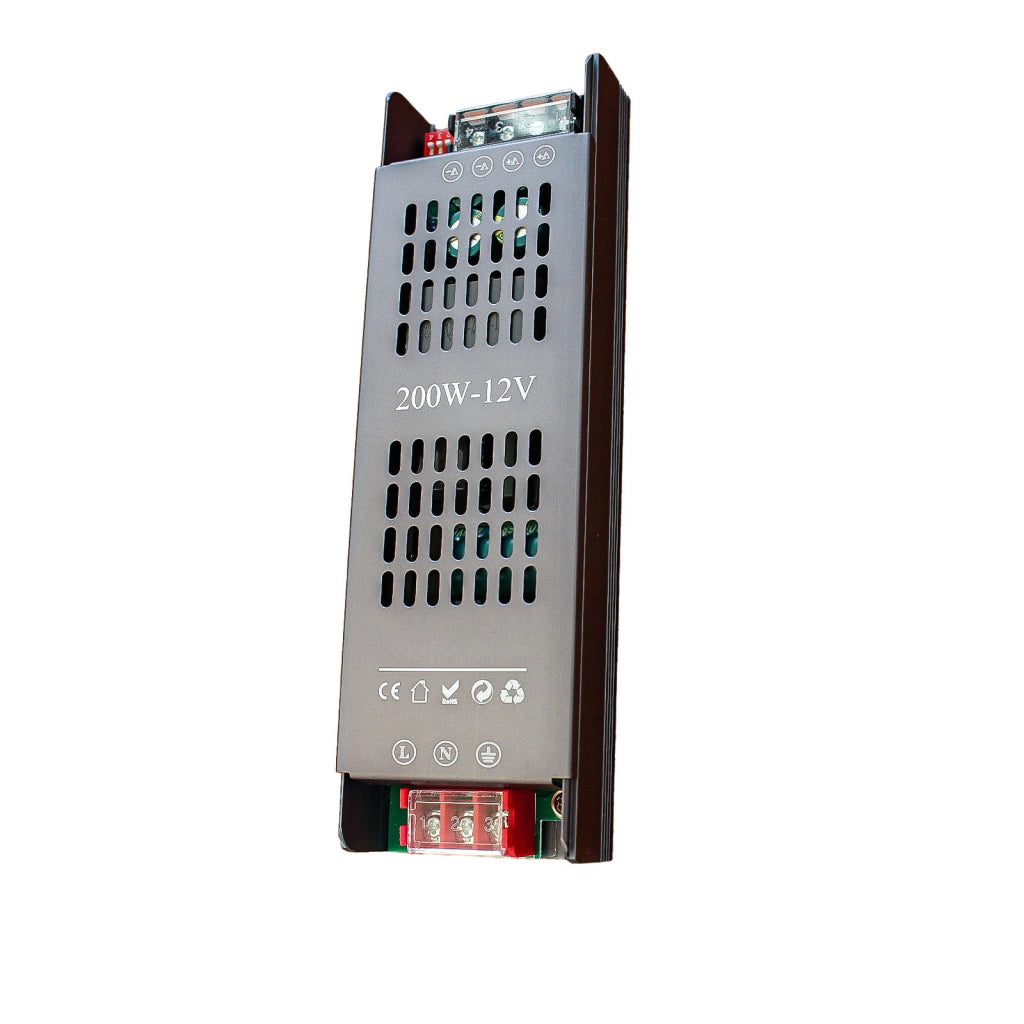 Trasformatore Alimentatore LED 200W DC 12V AC 220-240V IP20