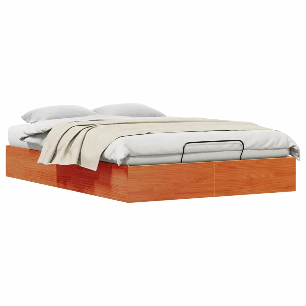Telaio del Letto Ottomano con Ripostiglio Marrone Cera 3418785