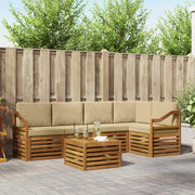 Set divano sezionale con cuscino 6 pcs Naturale e Beige 3374868