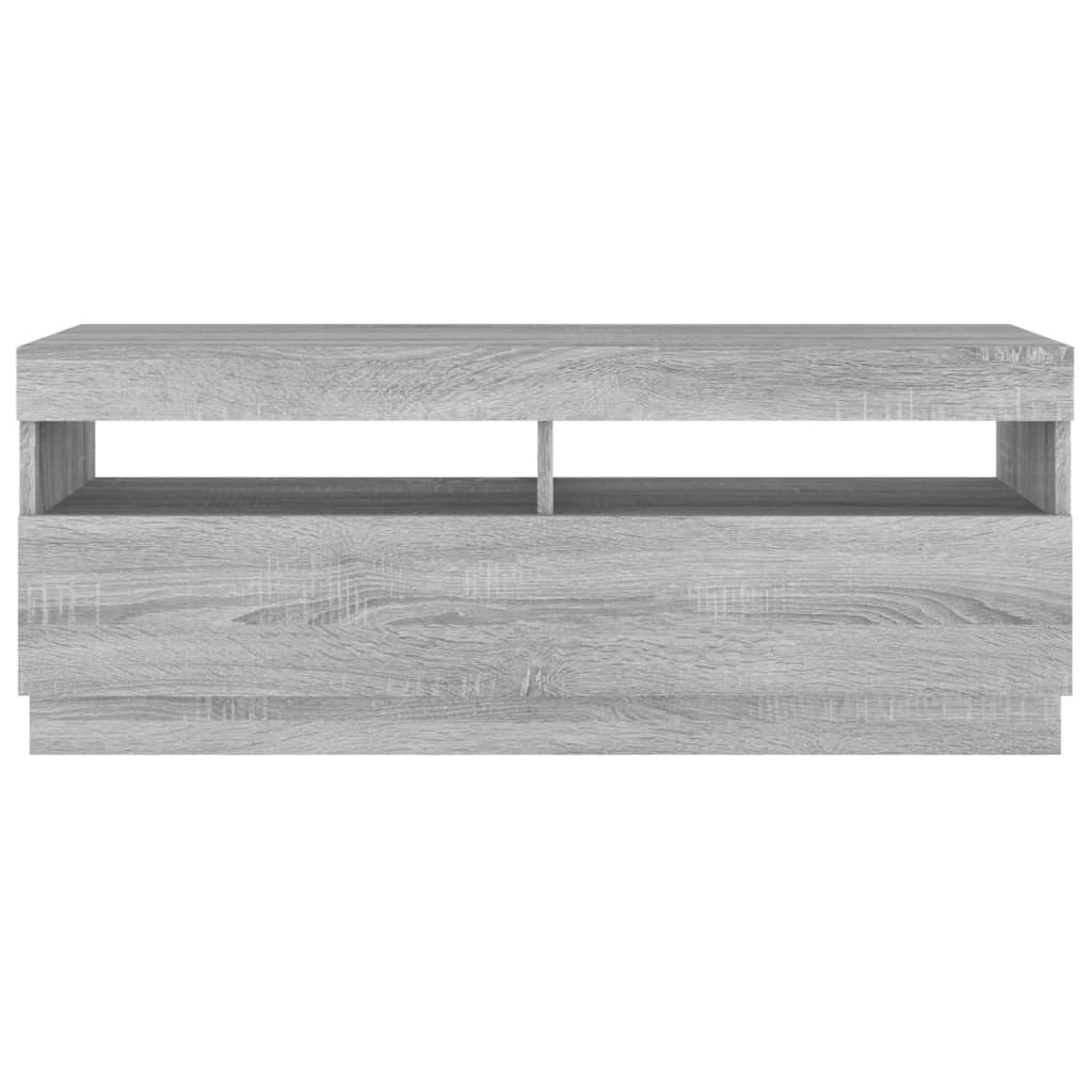 Mobile TV multimediale mensola TV credenza mobile TV sala da pranzo soggiorno camera da letto con luci LED Sonoma 100 x 35 x 40 cm grigio 02_0026795