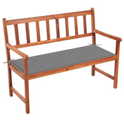 Panca da Giardino con Cuscino 120 cm in Massello di Acacia