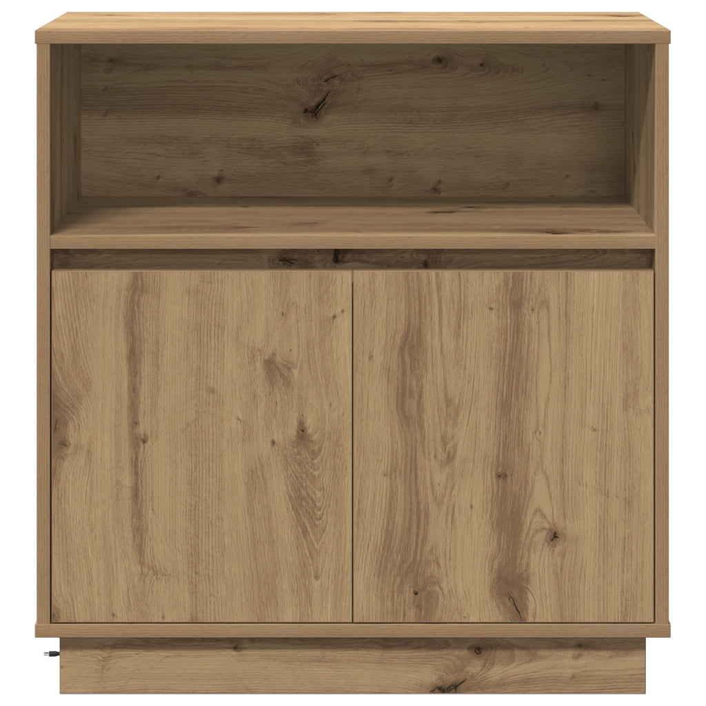 Sideboard con LED Rovere Artigianale 71x34,5x75 cm Legno ingegnerizzato