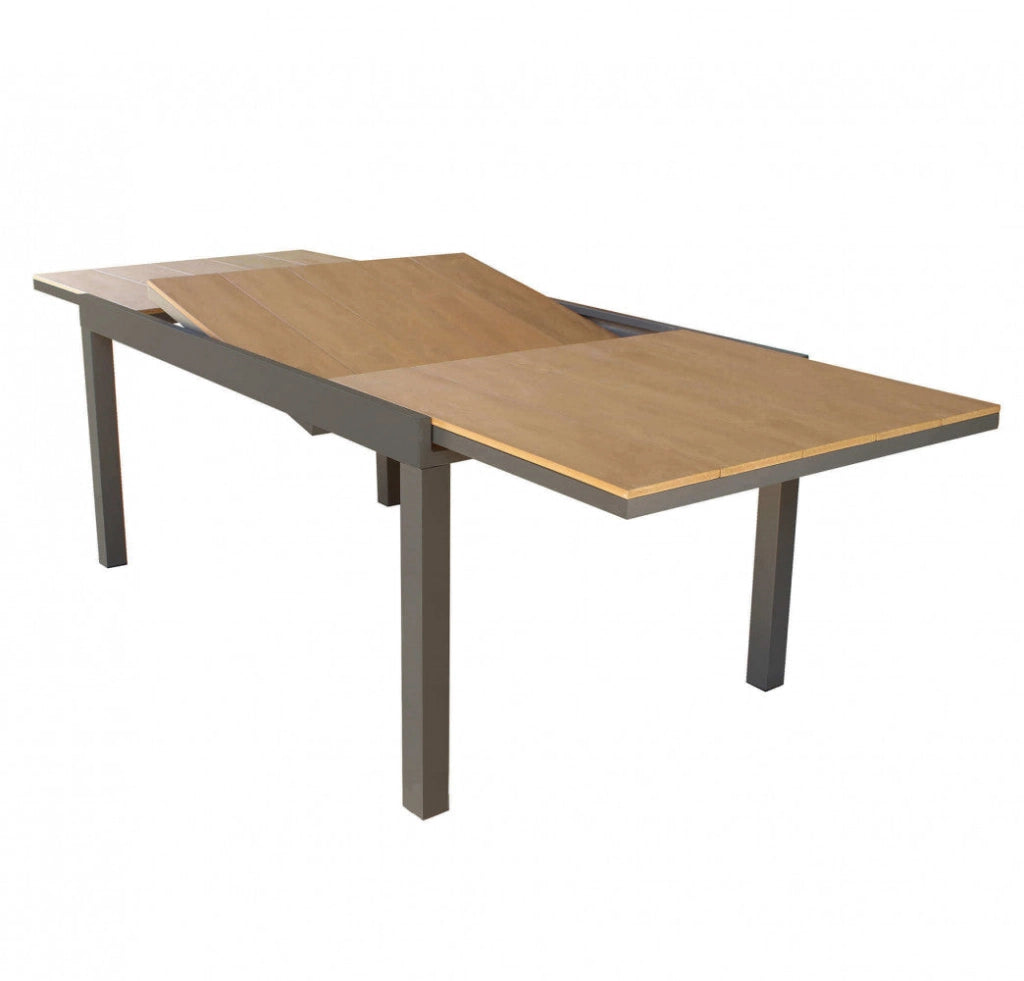 Tavolo Cayman Allungabile 160/240x95x75 h cm in Alluminio Taupe