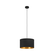 Lampadario Contemporaneo Zaragoza Piccolo 1 Luce Acciaio Nero