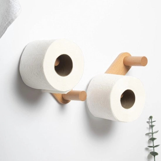 Supporto per carta igienica senza foratura, set da 2 pezzi, supporto per carta igienica per bagno, contenitore per salviette, supporto per carta igienica per parete, supporto per carta igienica per wc