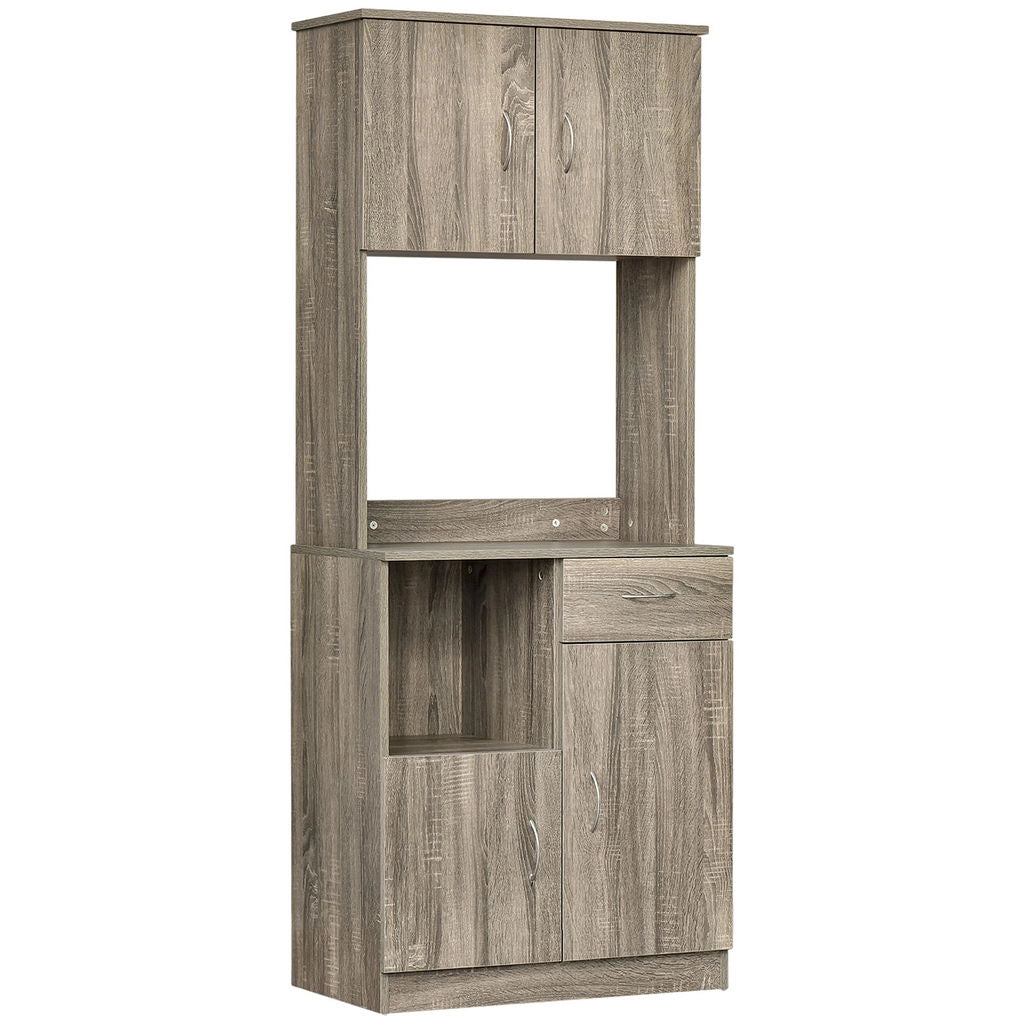 CREDENZA MODERNA PER CUCINA O SALA DA PRANZO 71X41X178CM LEGNO GRIGIO