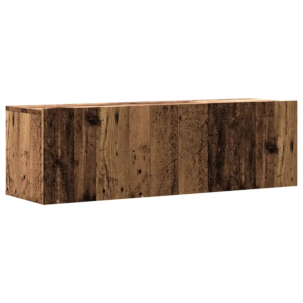 Mobile TV a Parete Legno Antico 100x30x30 cm in Truciolato