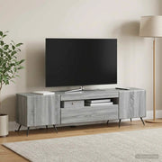 Mobile TV LED Sonoma grigio Legno ingegnerizzato 897571