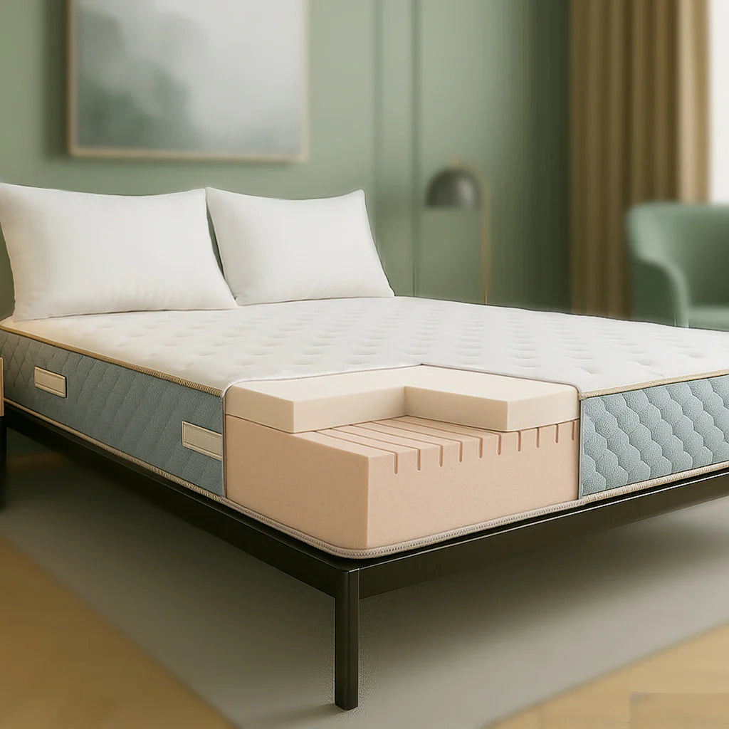 Materasso 90x190 in Waterfoam e Memory Foam Alto 22cm | Anallergico e Antiacaro | Prodotto in Italia