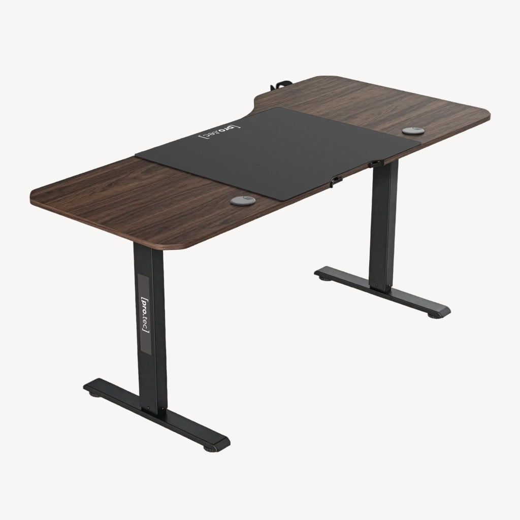Scrivania 'Stryn' Regolabile in Altezza con Sollevamento Elettrico 160 x 60-75 Effetto Noce - pro.tec