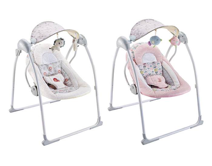 Altalena dondolo oscillante con Musica per Bambini 86x74x63 cm in Acciaio e Poliestere Baby Sweet