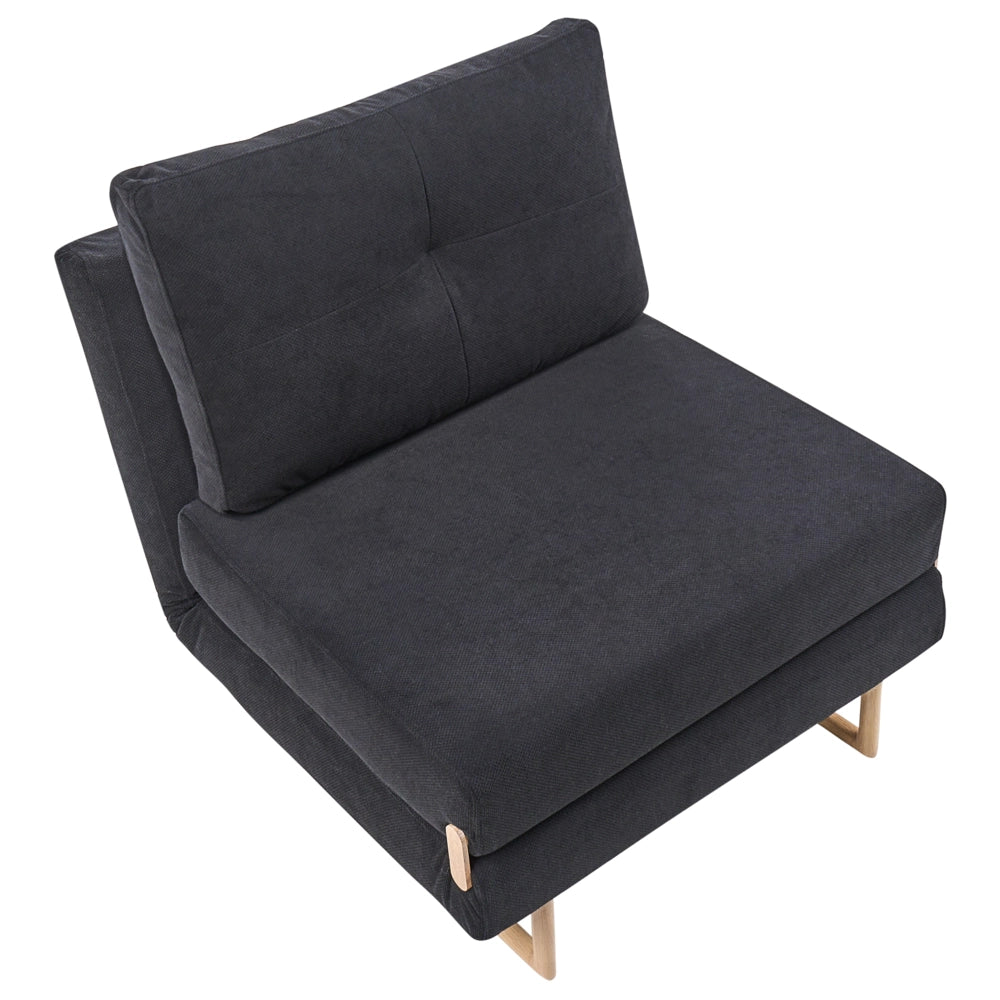 Divano letto singolo Boucle S per 1 persona Pieghevole bouclè bianco sporco pieghevole camera ospiti