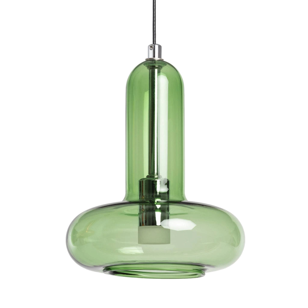 Sospensione interna vetro, ø15cm, verde