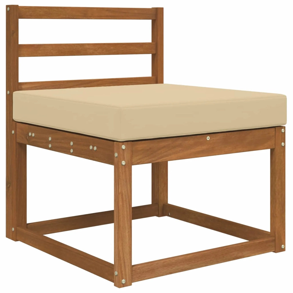 Cuscino per sedie | Cuscino per divano da esterno Beige 60 x 60 x 8 cm Poliestere