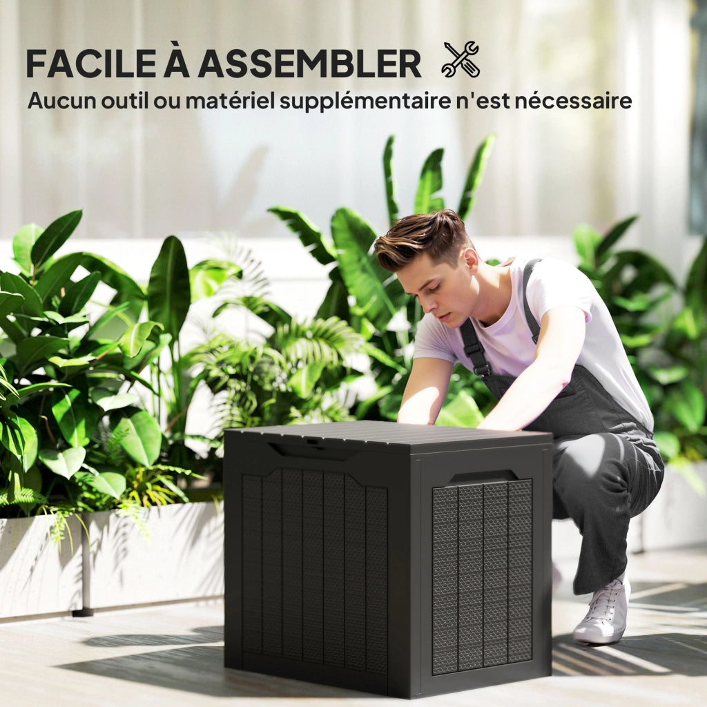 Cofano per esterni 93L ¨C zephmum ¨C 56x41x50 cm, nero