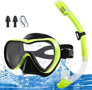 Set di Snorkeling per adulti con maschera anti-condensante e anti-leak - Visuale panoramica 180° - Regolabile - Comfortevole - Miglior Qualità di Maschera da Snorkeling