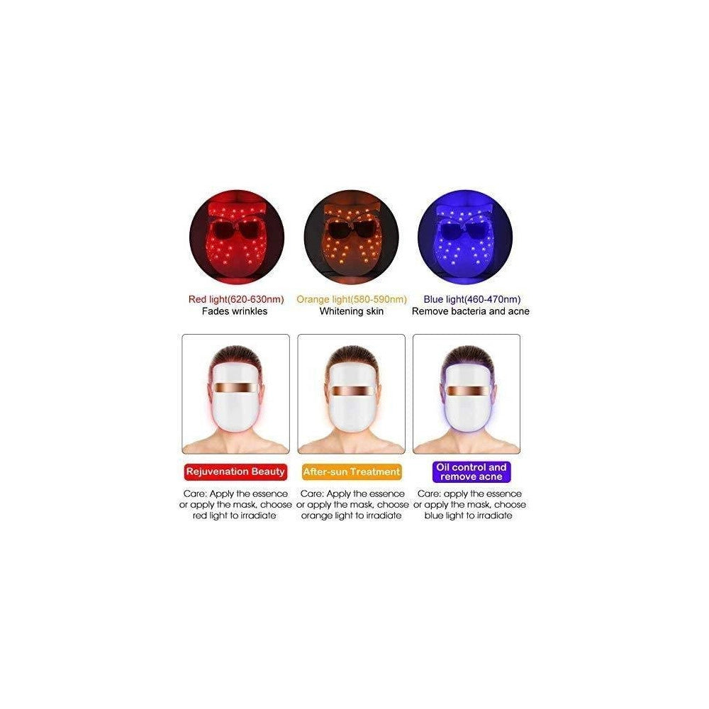 Trade Shop - Maschera Viso Fototerapia Spettro Bellezza Acne Pelle Anti Rughe Radiofrequenza -