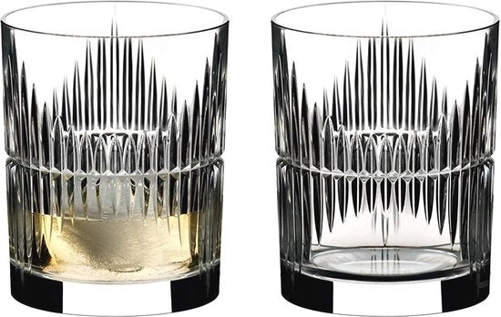Set di bicchieri per whisky da 2 - 323 ml Vetro cristallo di alta qualità per bevande