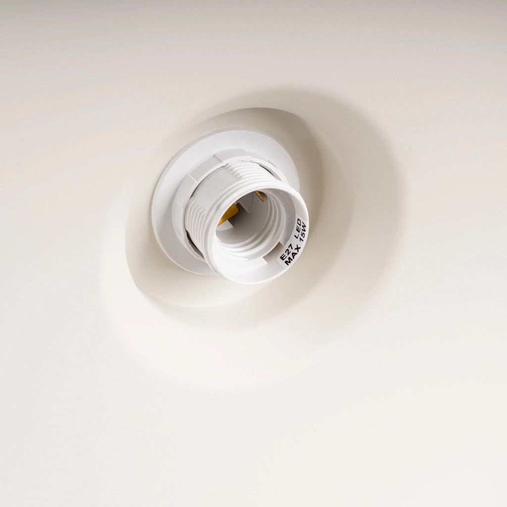 Lampada a sospensione BILO in acciaio beige E27 moderna rotonda 35x120cm