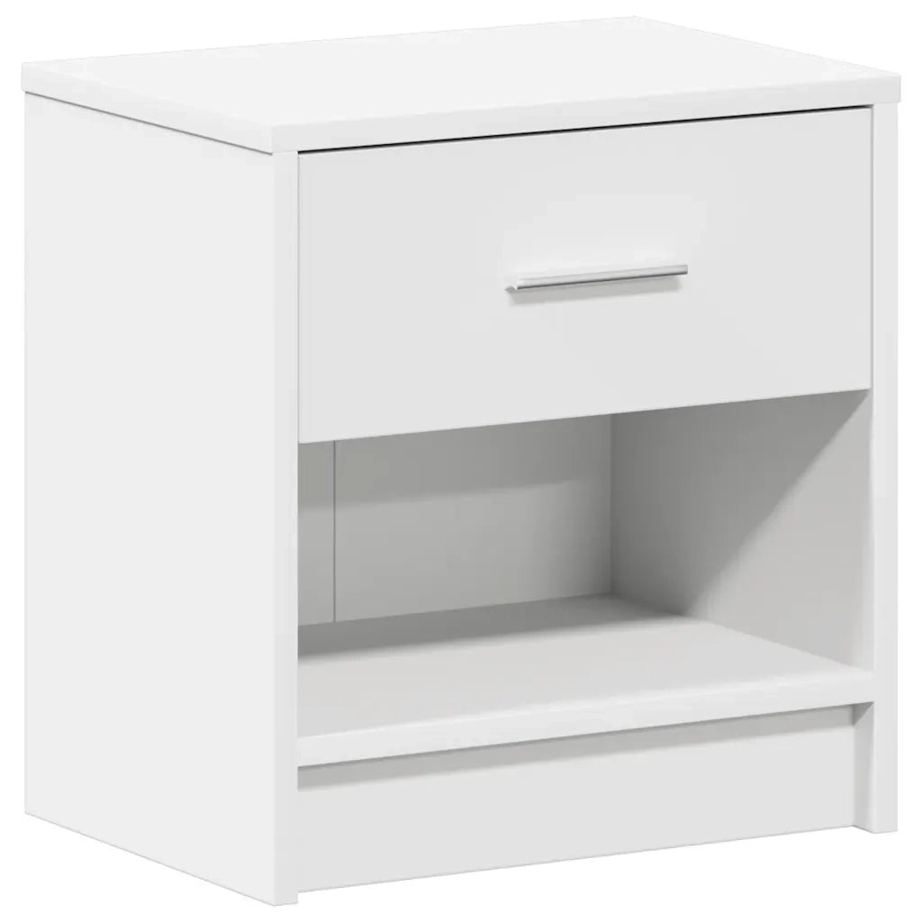 Comodini 2 pz con Cassetto-Set di 2 Tavolino da notte Bianco 39x28x41 cm