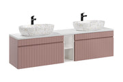 Set mobili bagno 180 cm con lavabi da appoggio Iconic Rose 180 cm