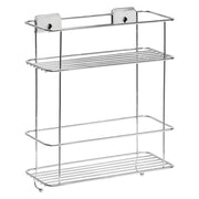 CESTELLO PER DOCCIA RIPIANO DOPPIO SERIE 'GRIP' cm 26 x 11,3 x h.32  - METAFORM