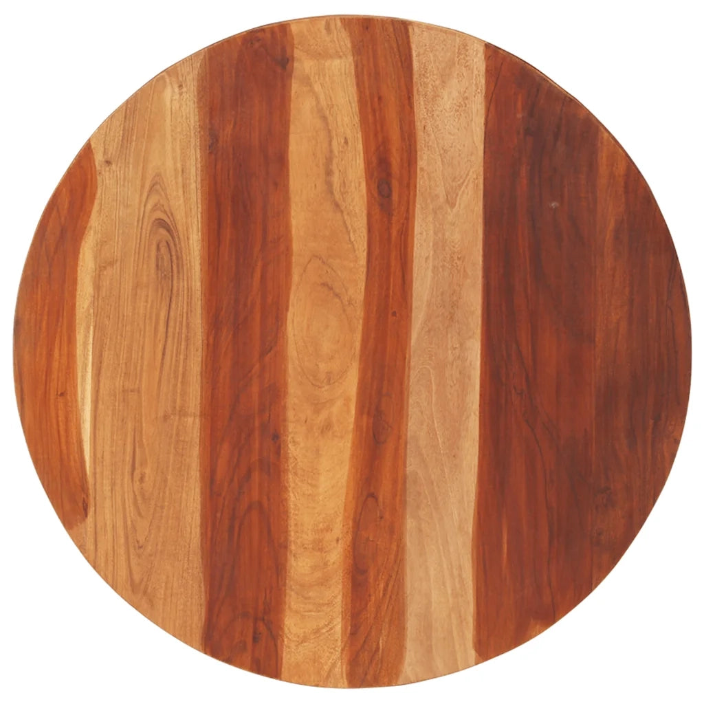 vidaXL Piano Tavolo in Legno Massello di Acacia Rotondo 25-27 mm 70 cm