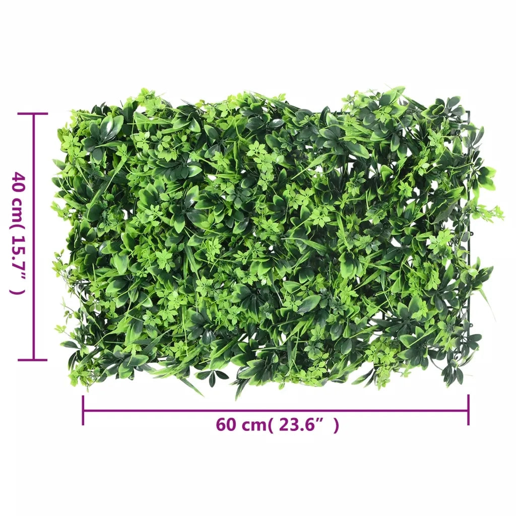 Recinzione Foglie Artificiali 6 pz Verde 40x60 cm 366644