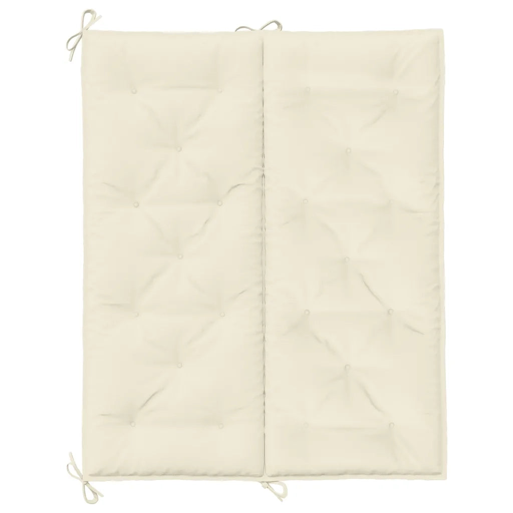 Cuscino per Panca Bianco Crema 120x(50+50)x7cm Tessuto Oxford 315006